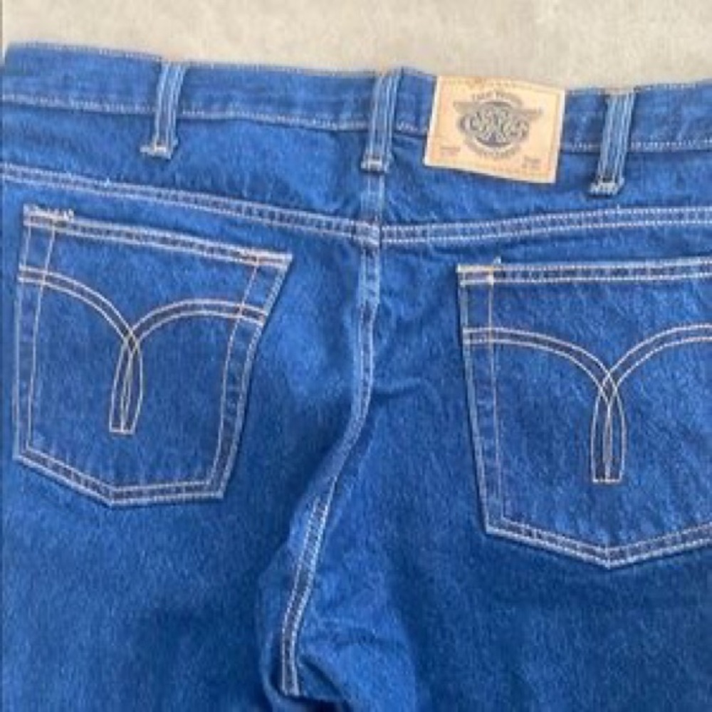 Classic Dark Blue Denim Jeans - Picture 2 of 4